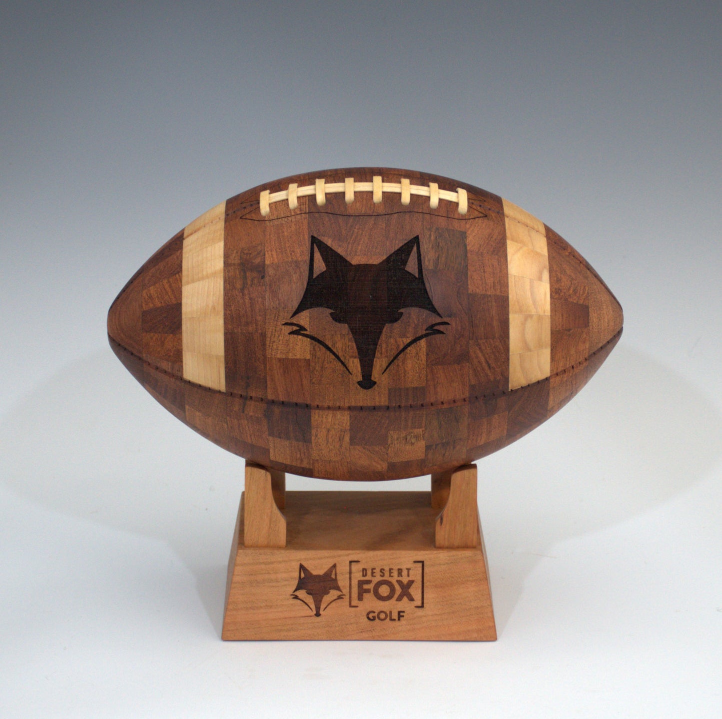 Handcrafted Wooden Football- Custom Corporate & Company Gifts