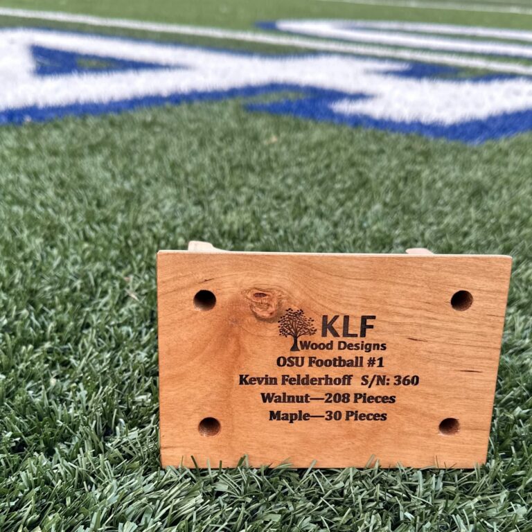 The Ohio State University Handcrafted Wooden Football – Custom Sports Gift & Collector’s Keepsake