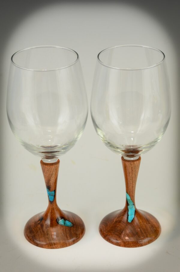 Custom Handcrafted Wooden Wine Glasses
