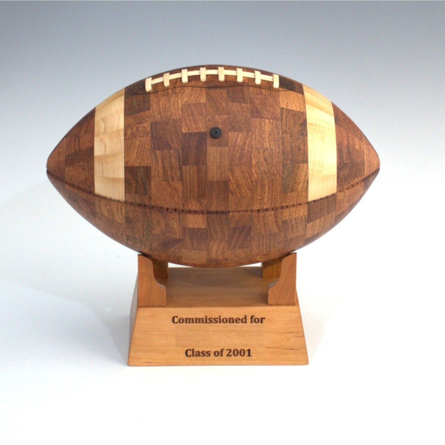 Texas Tech University Handcrafted Wooden Football – Custom Sports Gift & Collector’s Keepsake