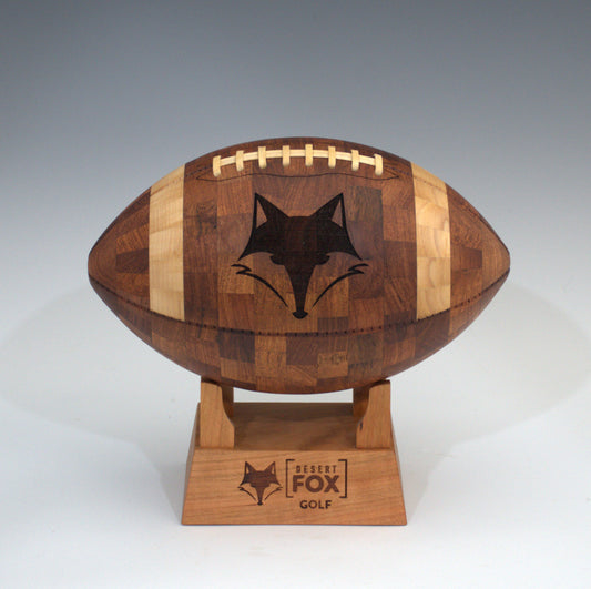 Handcrafted Wooden Football- Custom Corporate & Company Gifts