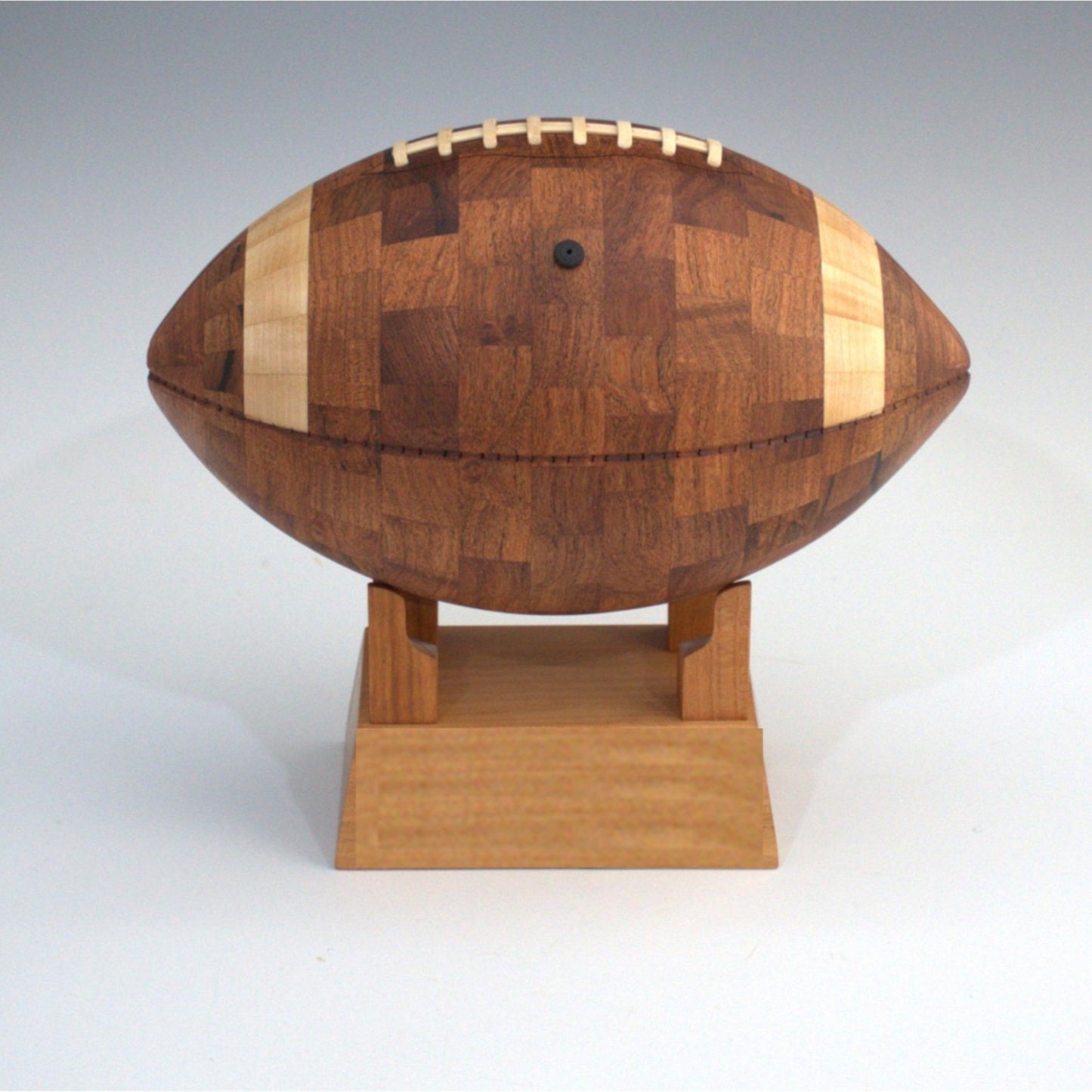 Penn State Handcrafted Wooden Football – Custom Sports Gift & Collector’s Keepsake